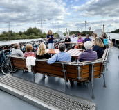 Netherlands Holland  Bike and Barge Lena Maria dining room