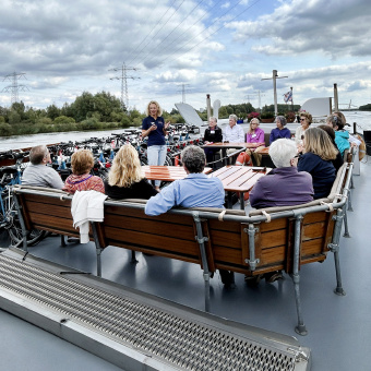 Netherlands Holland  Bike and Barge Lena Maria dining room